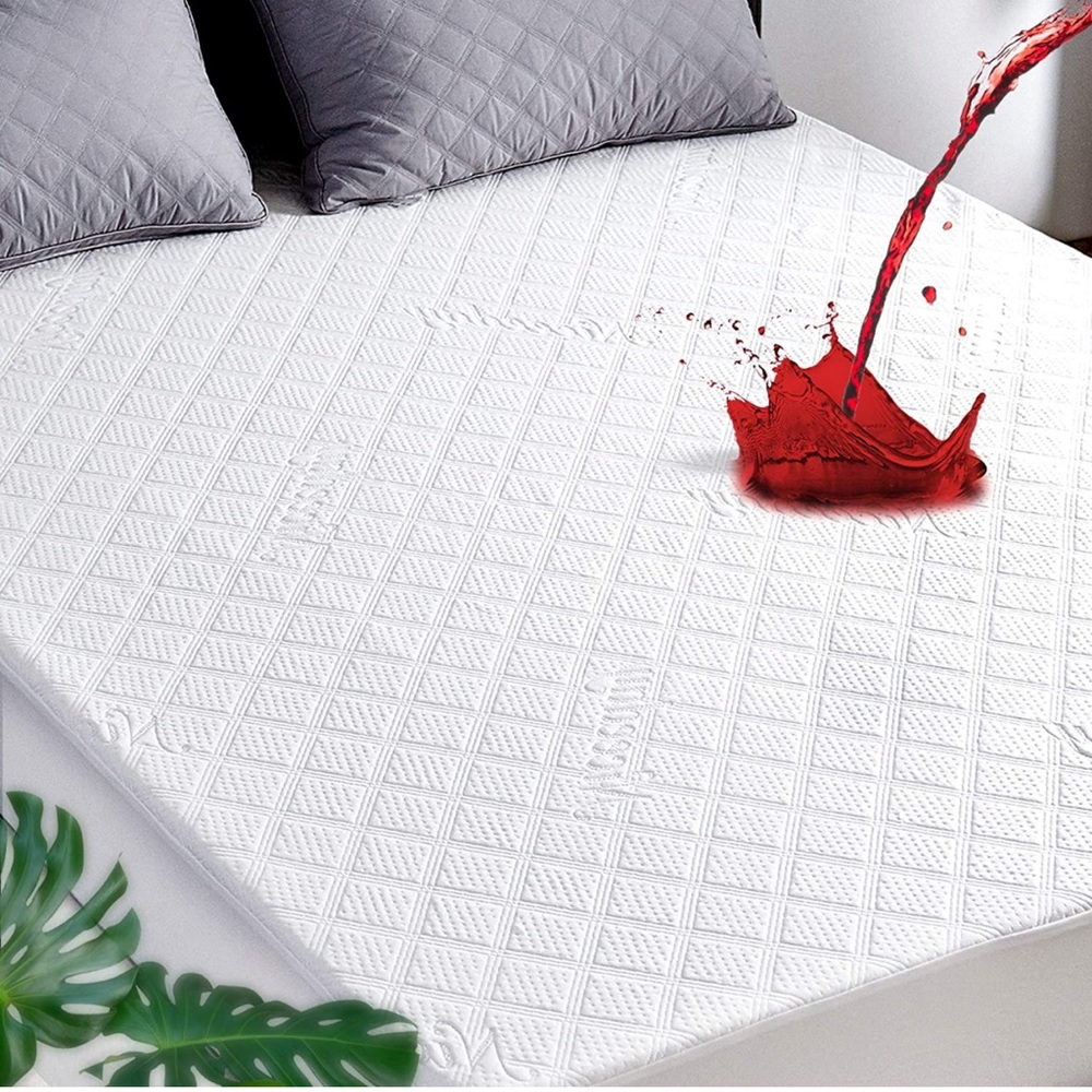 TWIN XL Size Cooling Bamboo Mattress Protector, Ultra Soft 3D